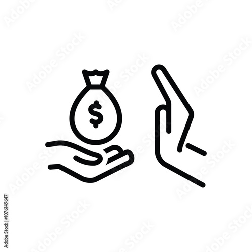 Black line icon for anti corruption