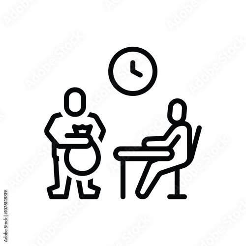 Black line icon for bribe