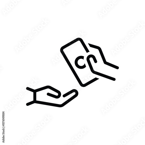 Black line icon for bribery