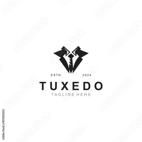 Free Download Tuxedo Suit Gentleman logo Fashion Tailor Clothes Vintage Classic design  template - GFXLoad