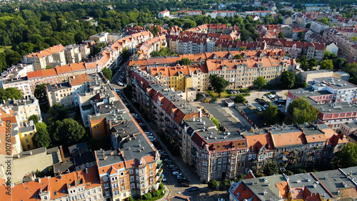 view panorama city architecture ancient Europe Legnica Poland photo