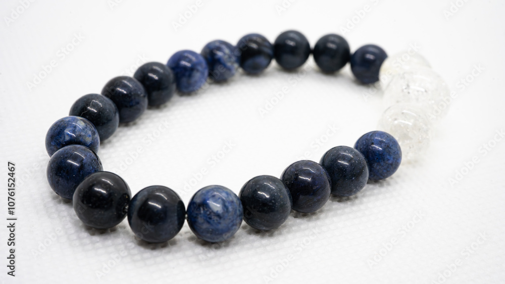 Obraz premium ブレスレット デュモルチェライト カット水晶