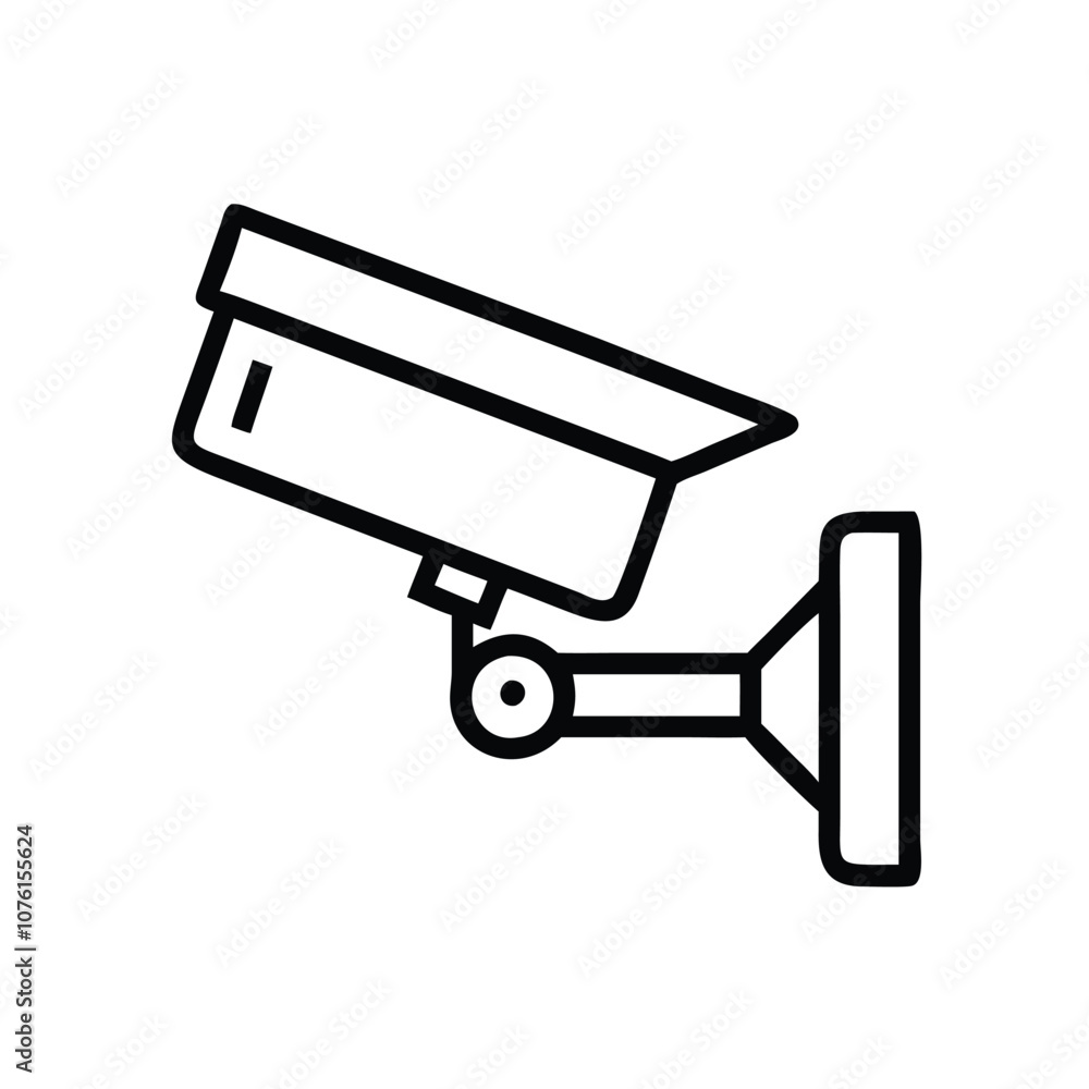 CCTV security camera outline icon, Vector outline icon of a CCTV surveillance camera, symbolizing security, monitoring, and video surveillance in a minimalist style.
CCTV security camera outline icon, Vector outline icon of a CCTV surveillance camera, symbolizing security, monitoring, and video surveillance in a minimalist style.