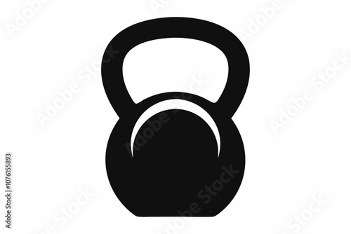 Kettlebell Silhouette Vector, Kettlebell vector icon, Strength training equipment