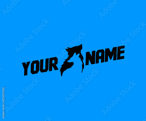 beautiful logo with a wolf