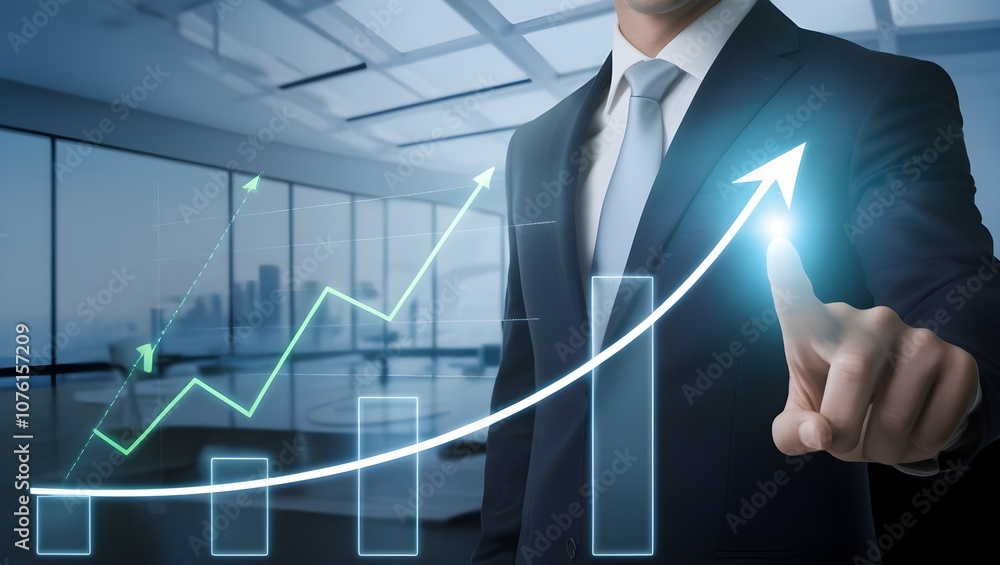 Empowering Success: The Confident Businessman and Data-Driven Growth Empowering Success: The Confident Businessman and Data-Driven Growth