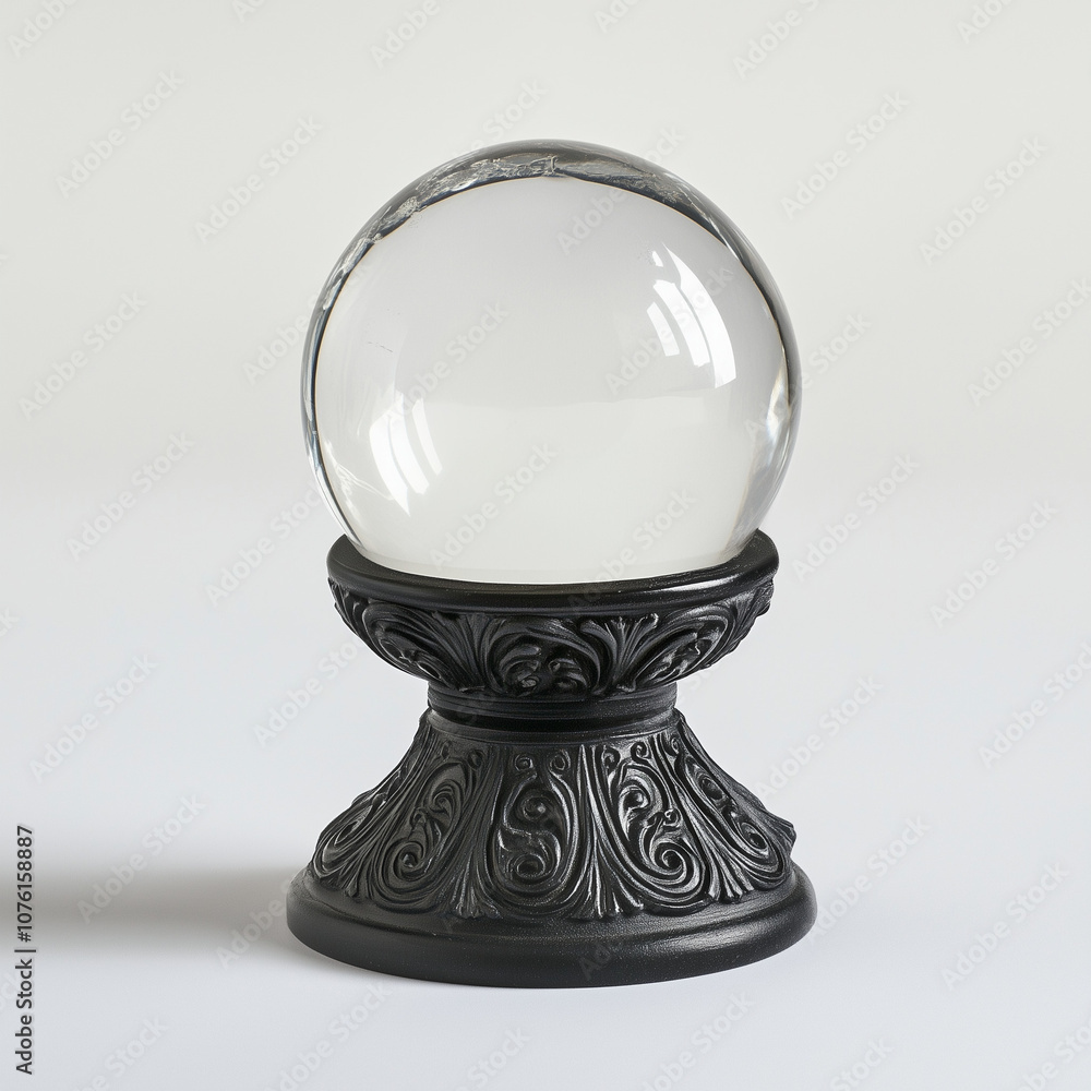 A crystal ball for fortune teller isolated on white background A crystal ball for fortune teller isolated on white background