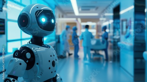 Medical Robot in a Hospital Corridor