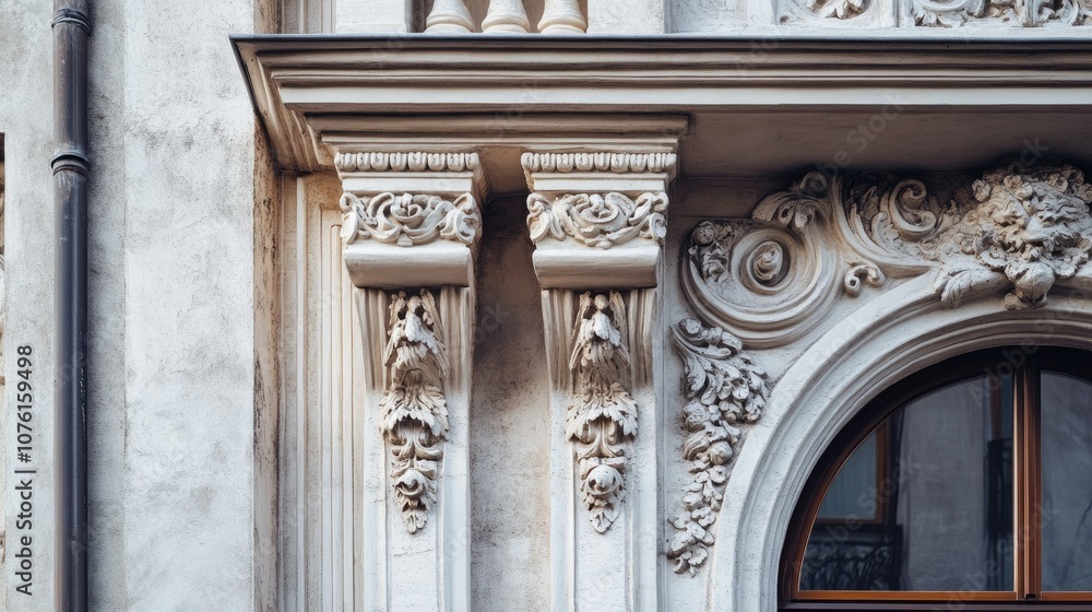 Obraz premium Ornate Architectural Details in Classic Style