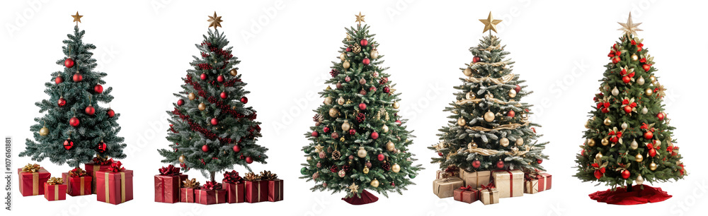 Christmas Tree png cut out element set Christmas Tree png cut out element set