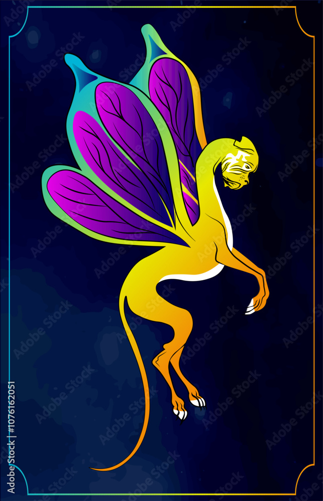 Obraz premium Fantastic creature with a dog's head