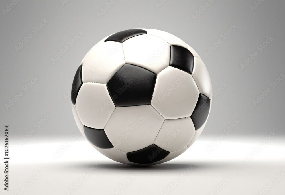 3D model of a realistic soccer ball, isolated on a white background. Ai generated images 3D model of a realistic soccer ball, isolated on a white background. Ai generated images