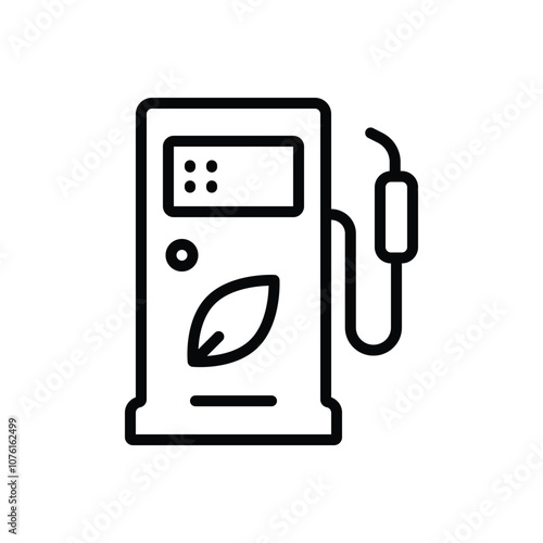 Black line icon for ecofuel