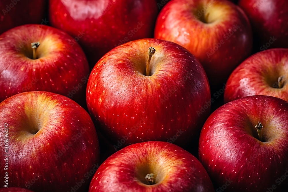 A bunch of ripe red apples with glossy skin, isolated on white background. A bunch of ripe red apples with glossy skin, isolated on white background.