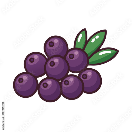 acai berry icon, fruits vector icon - simple vector illustration of a acai berry, in a simple and clean style, suitable for food and health themes. fruits flat illustration.