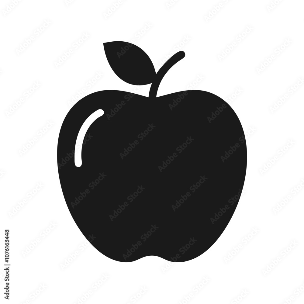 apple icon, fruits vector icon - simple vector illustration of a apple, in a simple and clean style, suitable for food and health themes. fruits flat illustration.