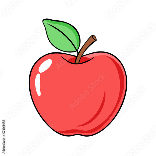 apple icon, fruits vector icon - simple vector illustration of a apple, in a simple and clean style, suitable for food and health themes. fruits flat illustration.