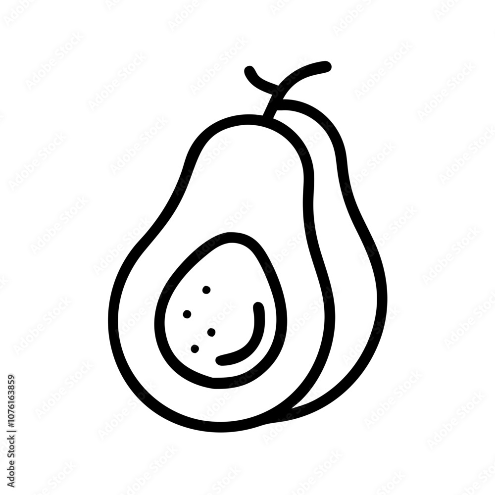 avocado icon, fruits vector icon - simple vector illustration of a avocado, in a simple and clean style, suitable for food and health themes. fruits flat illustration. avocado icon, fruits vector icon - simple vector illustration of a avocado, in a simple and clean style, suitable for food and health themes. fruits flat illustration.