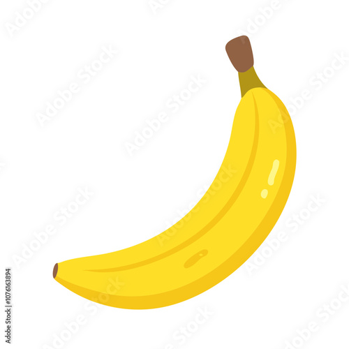 banana icon, fruits vector icon - simple vector illustration of a banana, in a simple and clean style, suitable for food and health themes. fruits flat illustration.