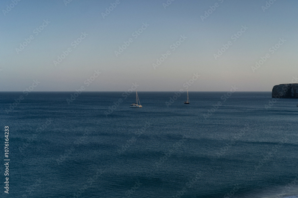 High angle view of sailboats in sea High angle view of sailboats in sea