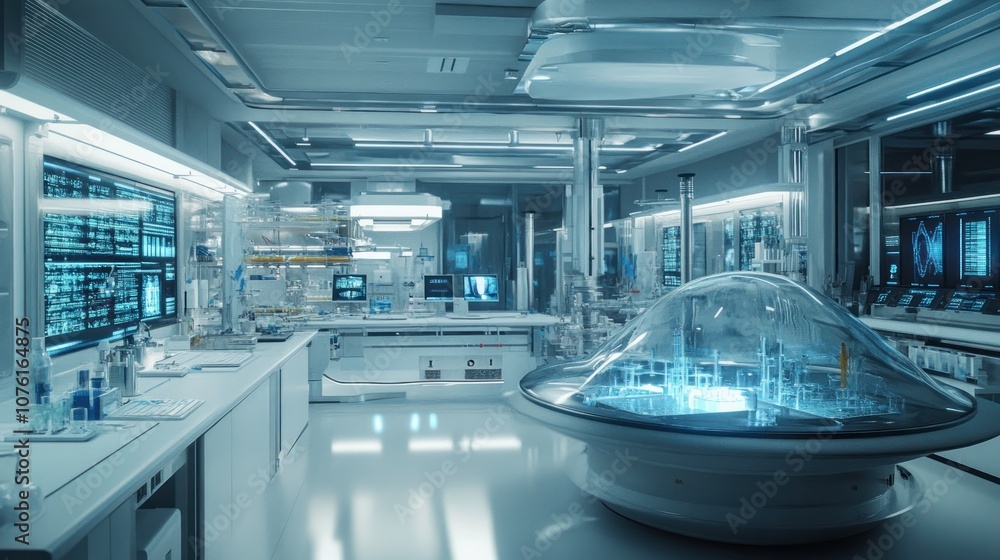 Fototapeta premium Futuristic Science Lab Interior