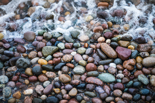 Wave-Kissed Pebbles on Bay of Fundy Shoreline
