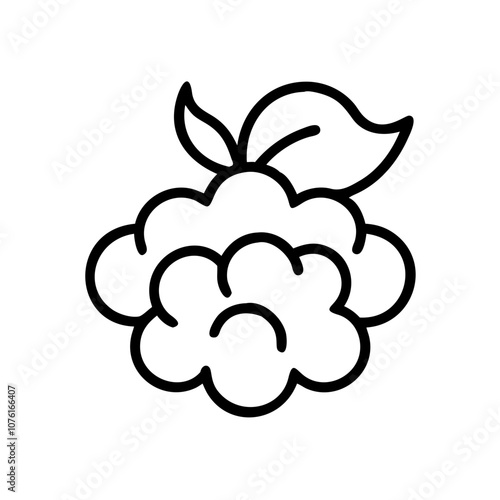 cloudberry icon, fruits vector icon - simple vector illustration of a cloudberry, in a simple and clean style, suitable for food and health themes. fruits flat illustration.