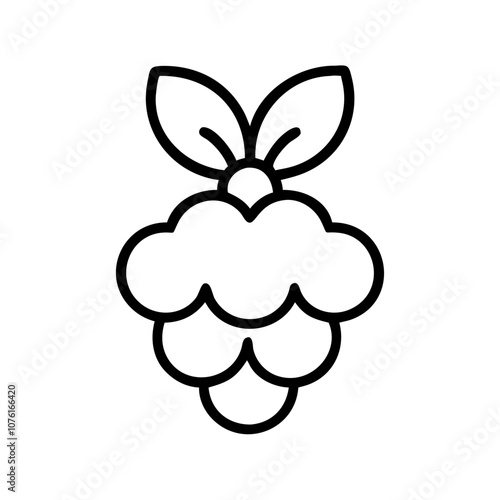 cloudberry icon, fruits vector icon - simple vector illustration of a cloudberry, in a simple and clean style, suitable for food and health themes. fruits flat illustration.