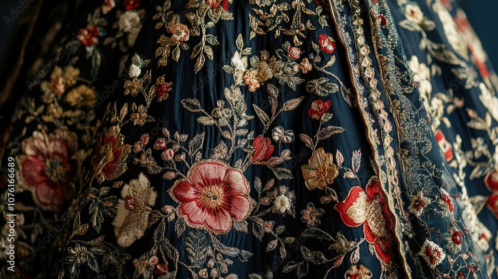 Intricate Embroidery on Elegant Fabric