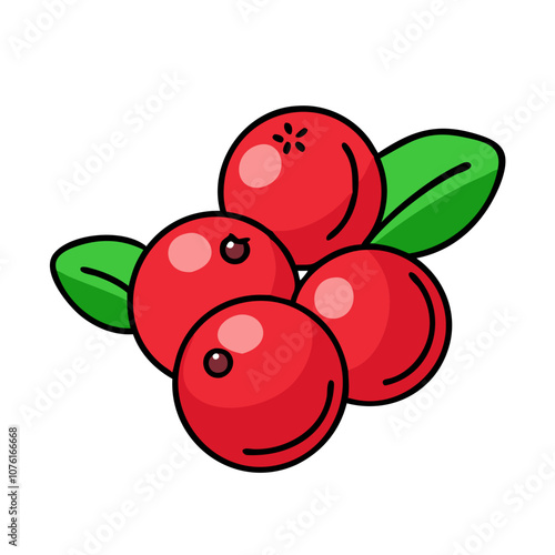 cranberry icon, fruits vector icon - simple vector illustration of a cranberry, in a simple and clean style, suitable for food and health themes. fruits flat illustration.