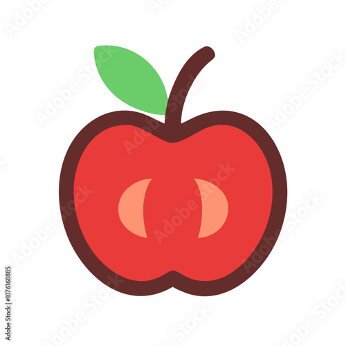 kei apple icon, fruits vector icon - simple vector illustration of a kei apple, in a simple and clean style, suitable for food and health themes. fruits flat illustration. photo