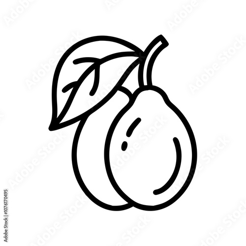 miracle fruit icon, fruits vector icon - simple vector illustration of a miracle fruit, in a simple and clean style, suitable for food and health themes. fruits flat illustration.