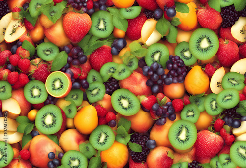 fruit graphic use pattern element frameless tiles background