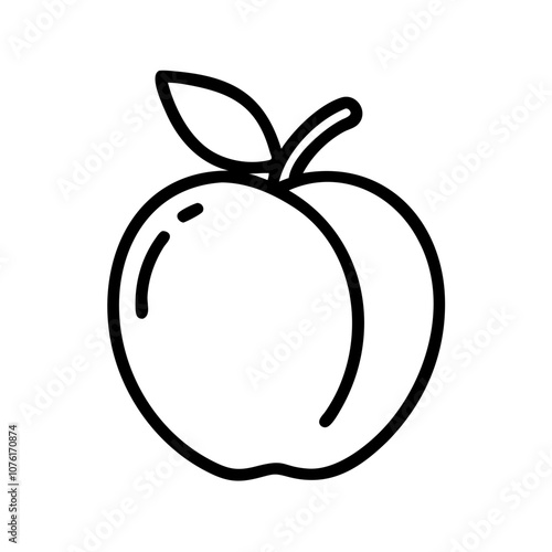 nectarine icon, fruits vector icon - simple vector illustration of a nectarine, in a simple and clean style, suitable for food and health themes. fruits flat illustration.