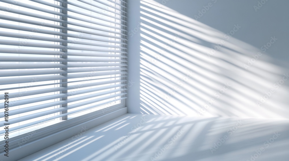 Obraz premium White Room with Blinds