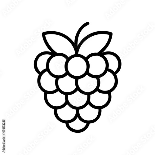 raspberry icon, fruits vector icon - simple vector illustration of a raspberry, in a simple and clean style, suitable for food and health themes. fruits flat illustration.