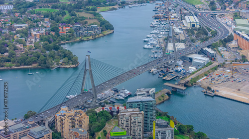 Darling Harbour Balmain Cockle Bay wharf North Sydney Sydney Harbour NSW Australia high rise building apartments and offices of the City in the background photo