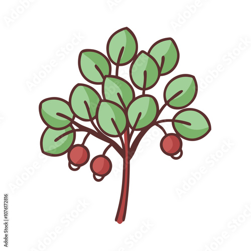 serviceberry icon, fruits vector icon - simple vector illustration of a serviceberry, in a simple and clean style, suitable for food and health themes. fruits flat illustration.