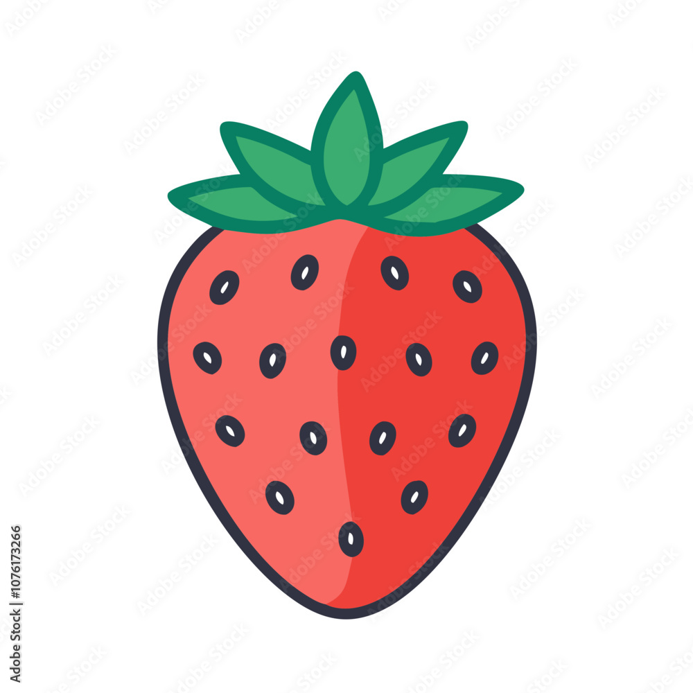 strawberry icon, fruits vector icon - simple vector illustration of a strawberry, in a simple and clean style, suitable for food and health themes. fruits flat illustration. strawberry icon, fruits vector icon - simple vector illustration of a strawberry, in a simple and clean style, suitable for food and health themes. fruits flat illustration.