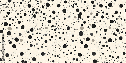 Abstract Dot Pattern: A mesmerizing, digitally-rendered pattern of black and gray dots on a creamy background, creating a captivating visual texture. Perfect for modern design projects. 