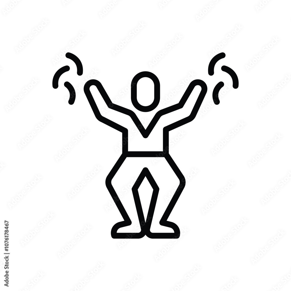 Naklejka premium Black line icon for enjoy