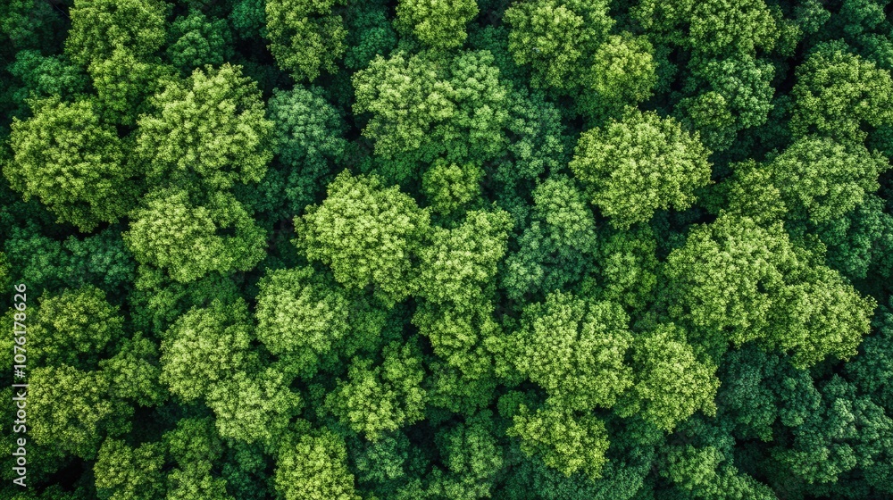 Aerial view capturing the lush green forest and intricate texture of tree tops under sunny outdoor conditions, perfect for showcasing natures beauty with ample copy space. Aerial view capturing the lush green forest and intricate texture of tree tops under sunny outdoor conditions, perfect for showcasing natures beauty with ample copy space.