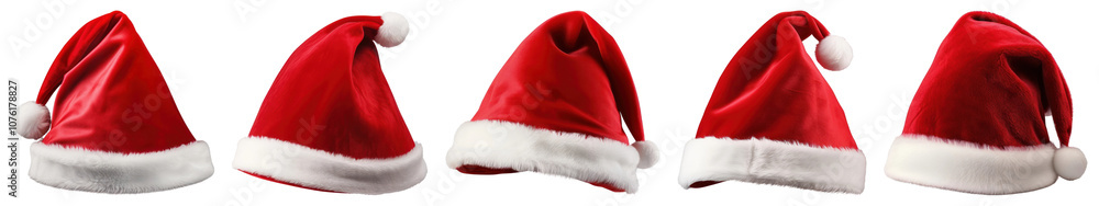 Christmas Santa hat png cut out element set Christmas Santa hat png cut out element set