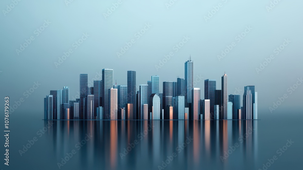 A serene city skyline reflects on still water, showcasing modern architecture and vibrant colors against a calm background. A serene city skyline reflects on still water, showcasing modern architecture and vibrant colors against a calm background.