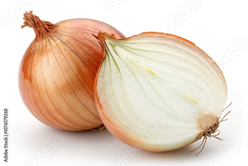Fresh and organic onion isolated on transparent background in high resolution PNG

