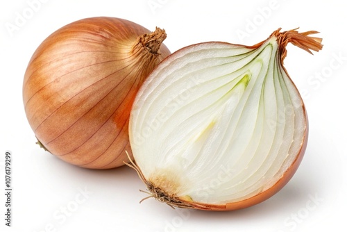 Fresh and organic onion isolated on transparent background in high resolution PNG
