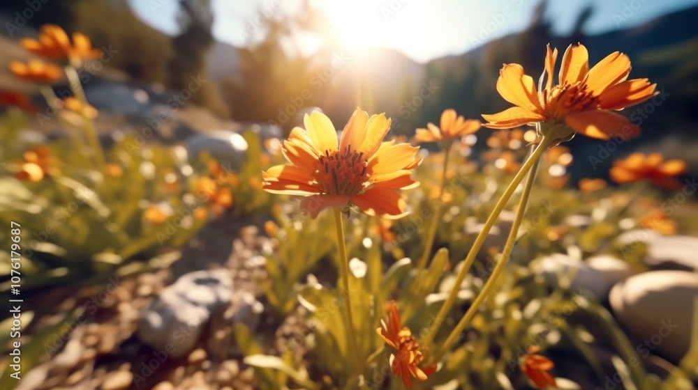 Golden Flowers in the Sunlight Golden Flowers in the Sunlight