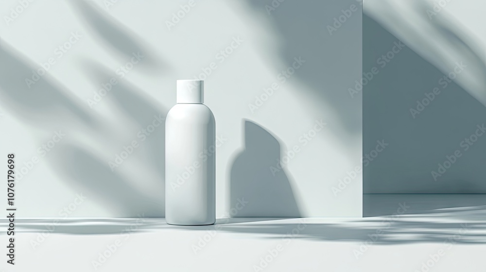 A white bottle product mockup arranged on a flat surface, creating subtle shadows, ideal for highlighting branding, with ample copy space for text or design elements. A white bottle product mockup arranged on a flat surface, creating subtle shadows, ideal for highlighting branding, with ample copy space for text or design elements.