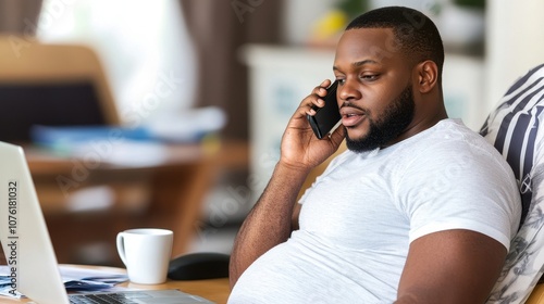 Man Talking on Phone.