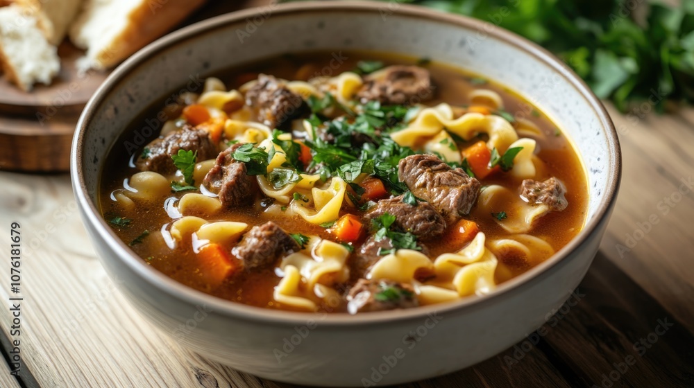 Noodles and Meat Soup Noodles and Meat Soup